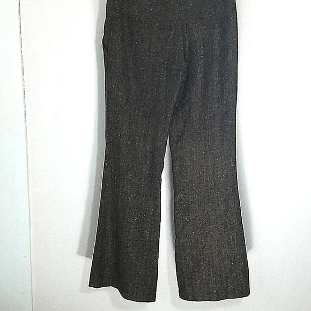 Pants wide leg front pockets wool blend Brown Y2k Old Money - Picture 6 of 9